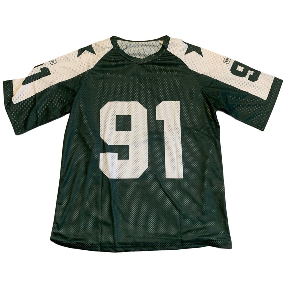 💜 SHEIN Green & White #91 Women's Football Jersey - Size M